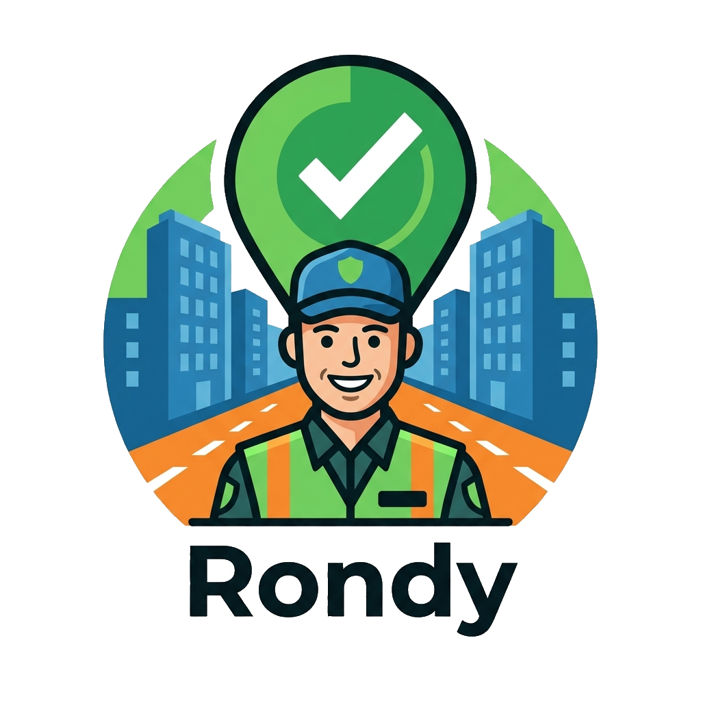 Guardia con chaleco en condominios